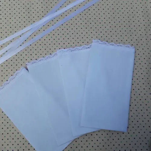 Saquinho de Tecido para Lembrancinhas e Sachê Cor Branco