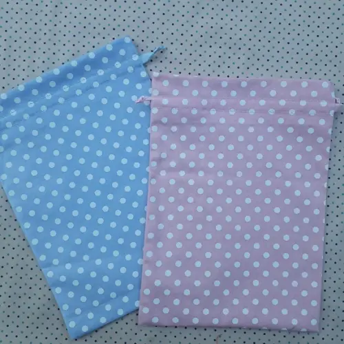Saquinho de Tecido Rosa e Azul