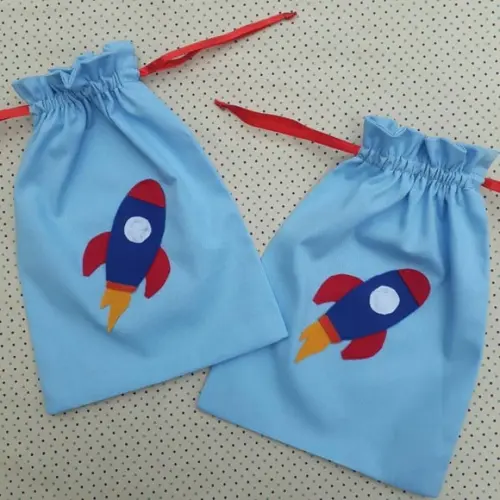 Saquinho para Lembrancinha Astronauta Foguete