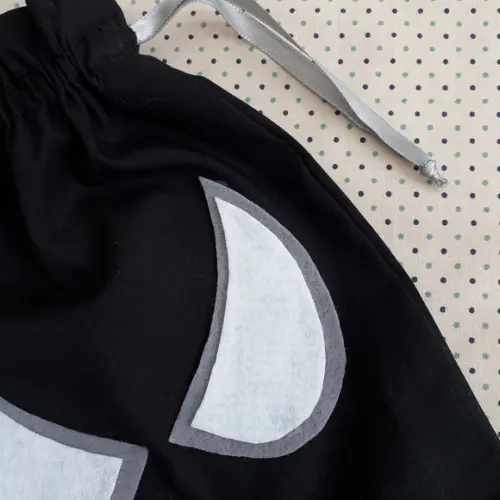 Saquinho Surpresa em Tecido do Homem Aranha Preto