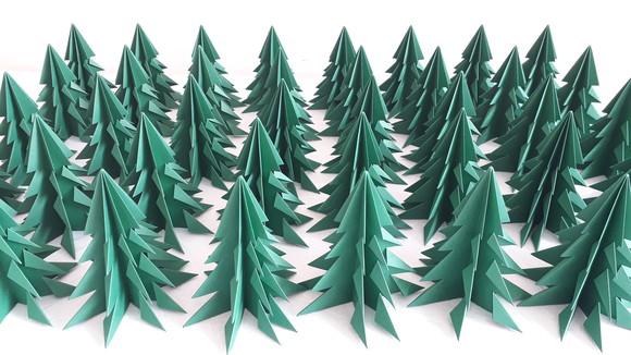 Árvore de Natal de Origami