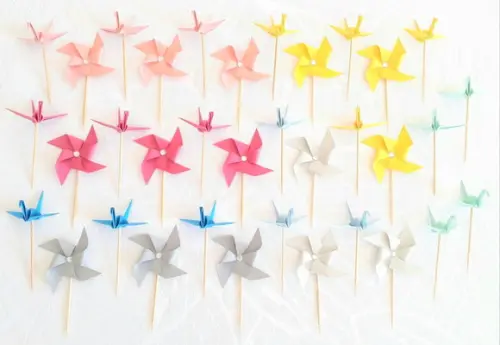 Kit Mini Topper Tsuru e Catavento