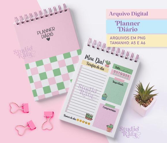 Planner Diário Cactos (arquivo digital)