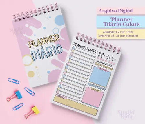 Planner Diário Colors (arquivo Digital)