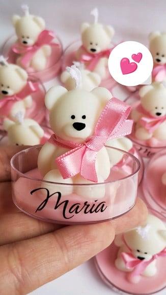 Lembrancinha Maternidade Vela Ursinho Urso Aniversário