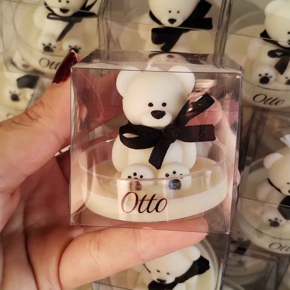 Vela Mini Ursinhos Panda Lembrancinha