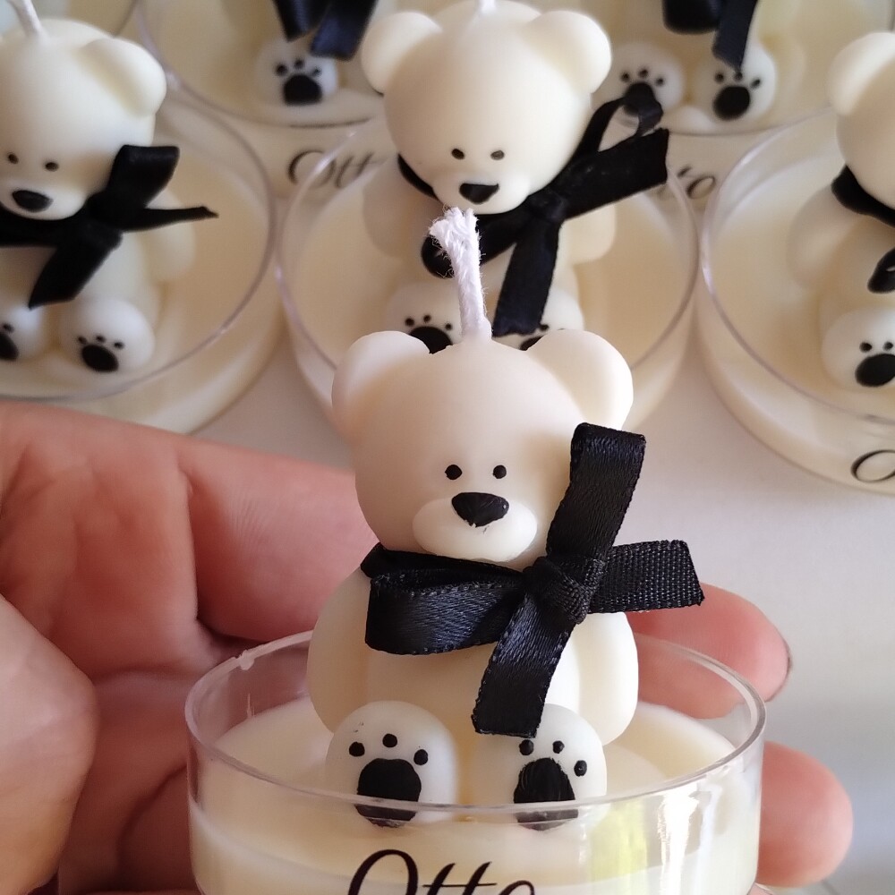 Vela Mini Ursinhos Panda Lembrancinha