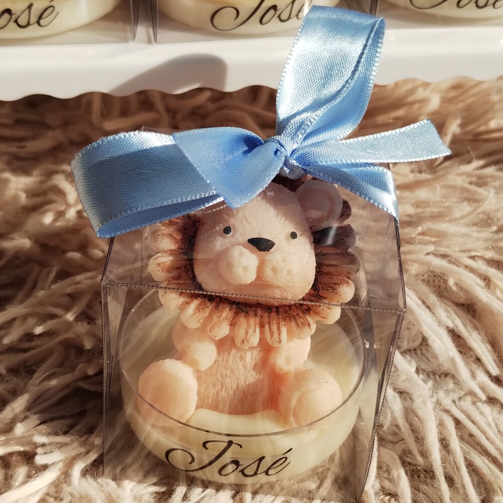 Lembrancinha Vela Mini Leão Safari Maternidade aniversário