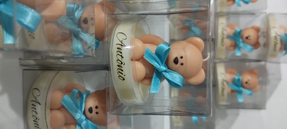 Lembrancinha Maternidade Vela Mini Ursinhos Festa Urso