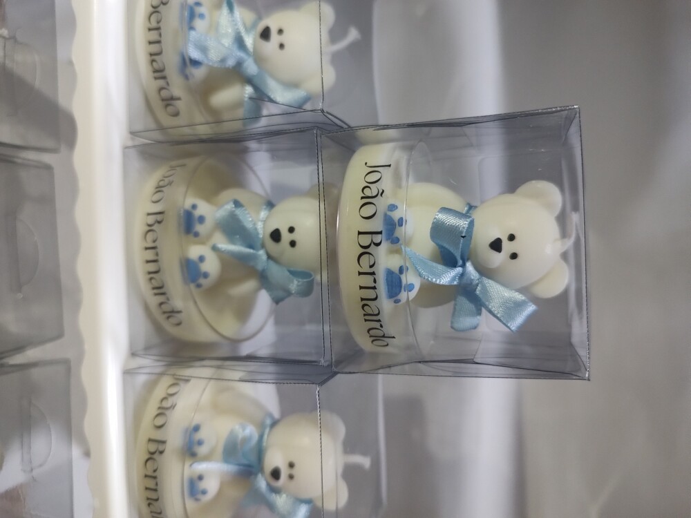 Vela Mini Ursinhos Panda Lembrancinha
