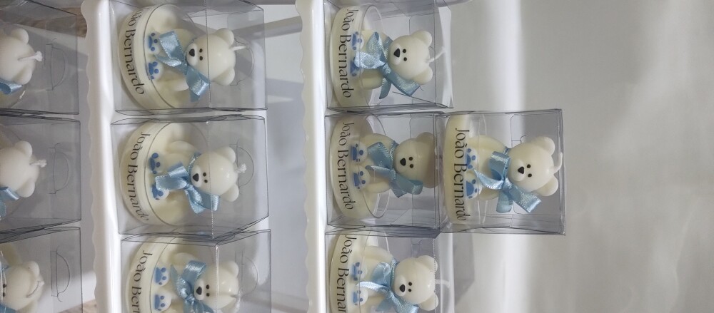Vela Mini Ursinhos Panda Lembrancinha