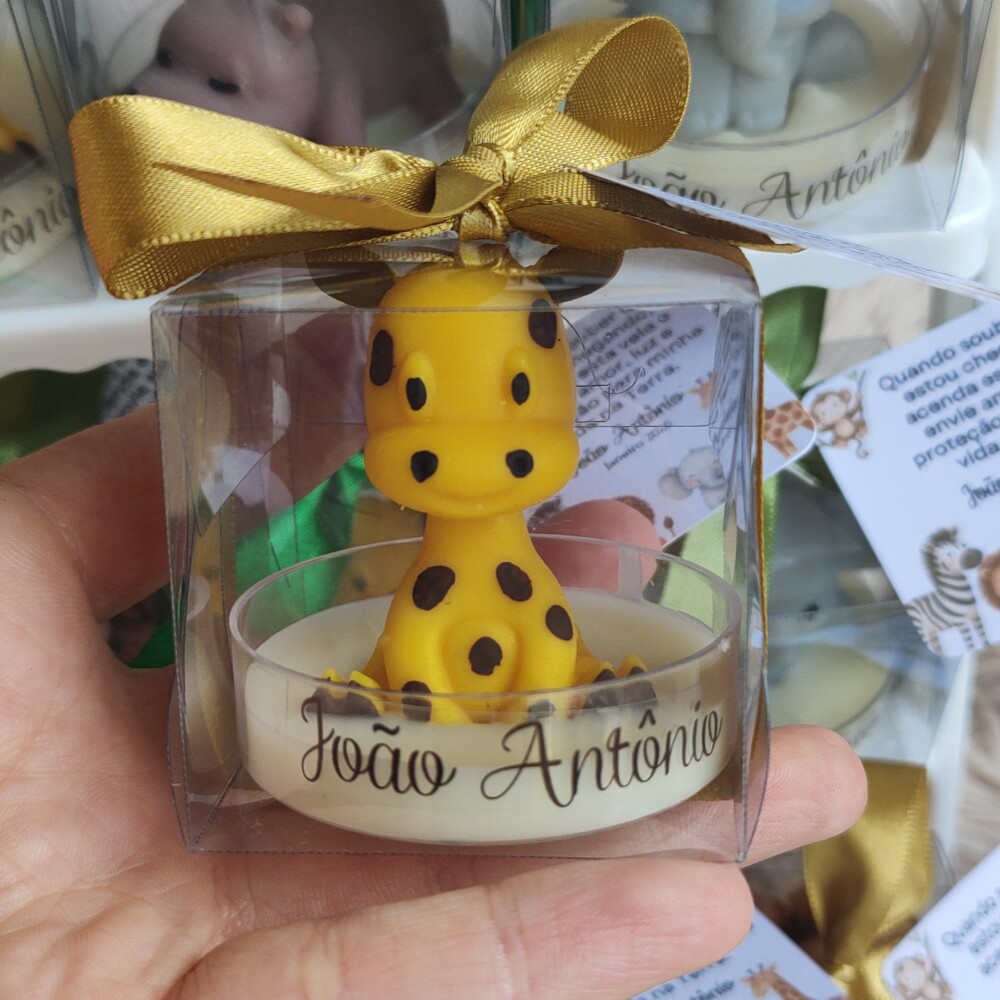 Lembrancinha Maternidade Vela Aniversário Safari