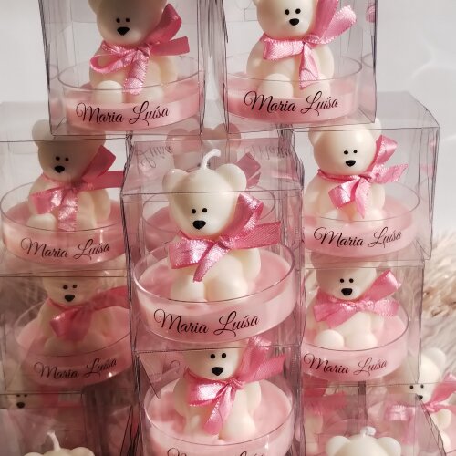 Lembrancinha Maternidade Vela Mini Ursinhos Festa Urso