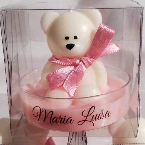 Lembrancinha Maternidade Vela Mini Ursinhos Festa Urso