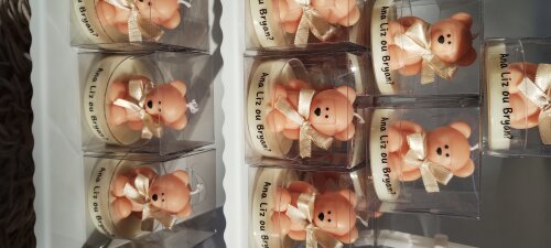 Lembrancinha Maternidade Vela Mini Ursinhos Festa Urso