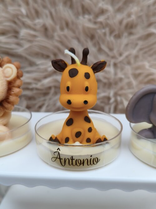 Lembrancinha Maternidade Vela Aniversário Safari