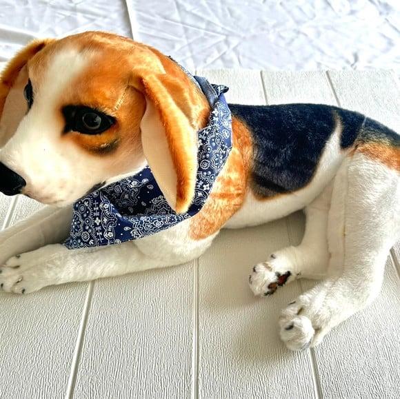 Bandana Pet Dupla Face Azul com Extensor