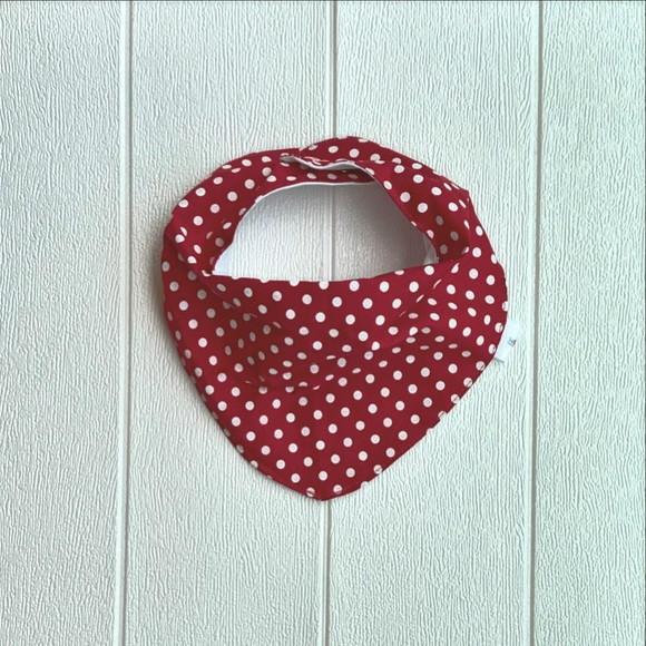 Babador Bandana Vermelho Bolinhas