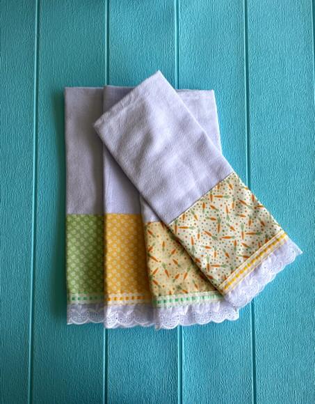 Kit Panos de Prato Páscoa Quatro Peças