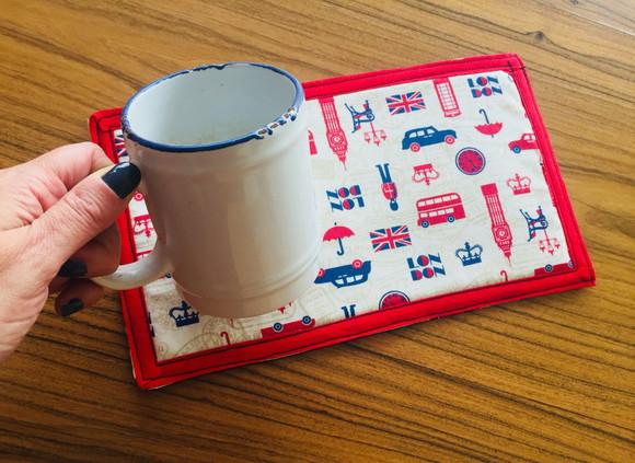Mug Rug Tapetinho para Canecas London
