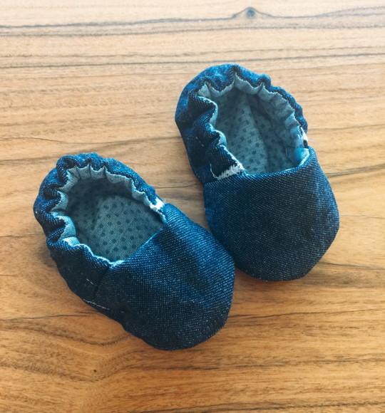 Sapatinho Pantufa Jeans Baby