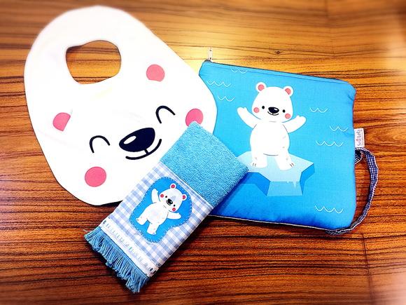 Jogo Bebê Passeio Urso Polar Azul