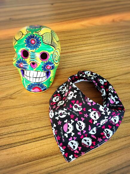 Babador Bandana Halloween Skull Preta