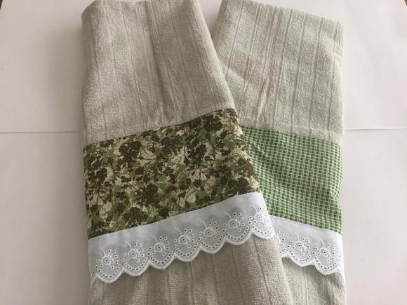 Jogo de Toalha para Lavabo greenery