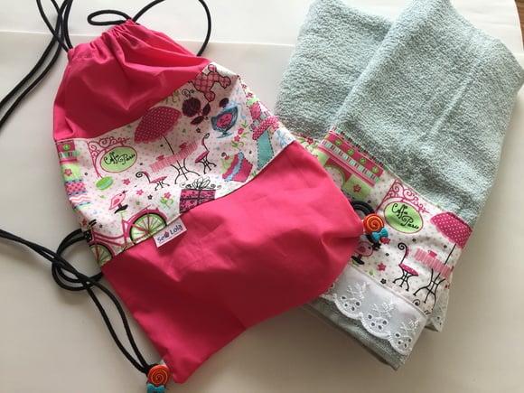 Kit Natação/toalhas Paris Pink