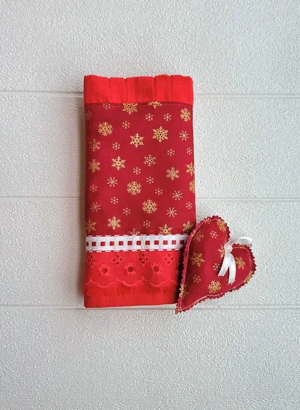 Jogo Decor Lavabo de Natal com Dourado