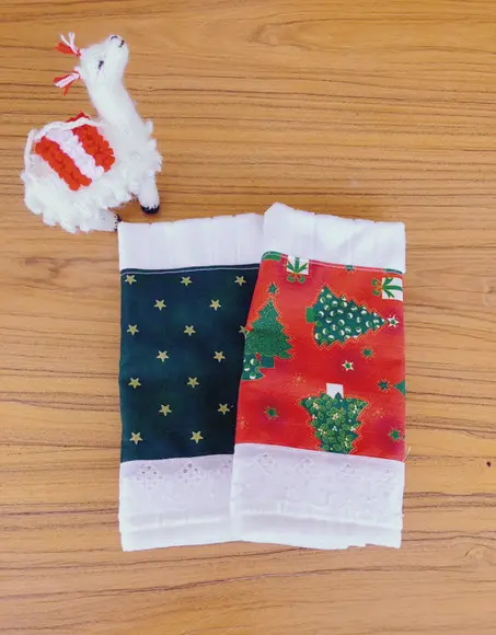 Jogo de Toalhas Lavabo Árvores de Natal