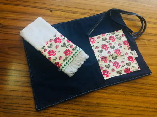 Kit Lanche Jeans Gatinhas