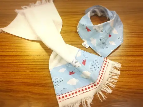 Jogo Babador Bandana Aviãozinho + Toalha de Boca