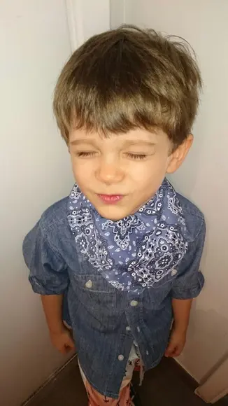 Babador Bandana Azul Jeans