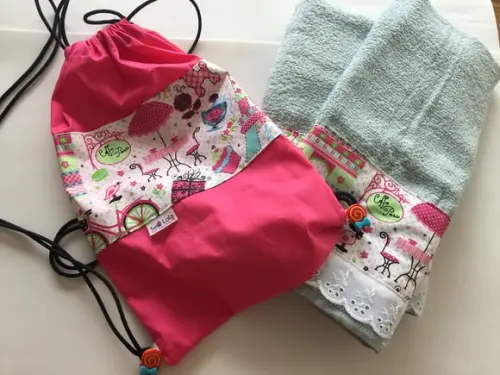 Kit Natação/toalhas Paris Pink