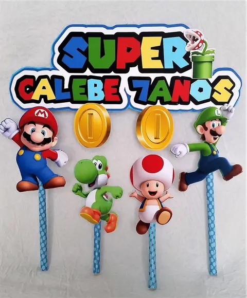 Topo de Bolo Super Mario Bross