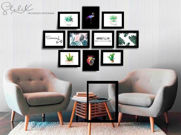 Kit Plantas - 10 Placas Decorativas Médias