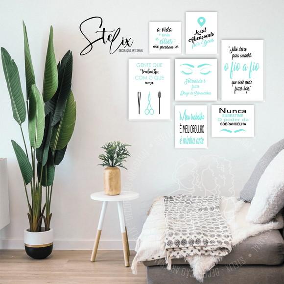 Kit Desig, de Sobrancelha - 7 Placas Decorativas