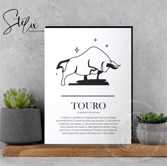 Quadro Significado dos Signo Touro Presente para Taurino