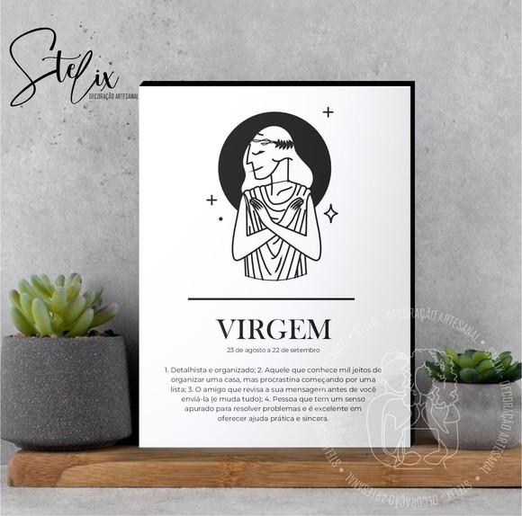 Quadro Significado dos Signo Virgem Presente para Virginiano