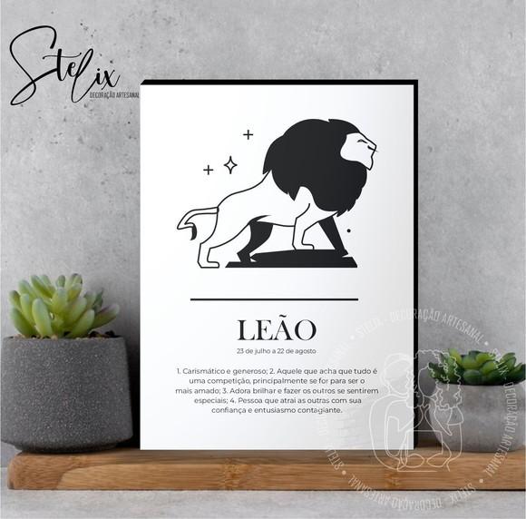Quadro Significado dos Signo Leão Presente Leonino