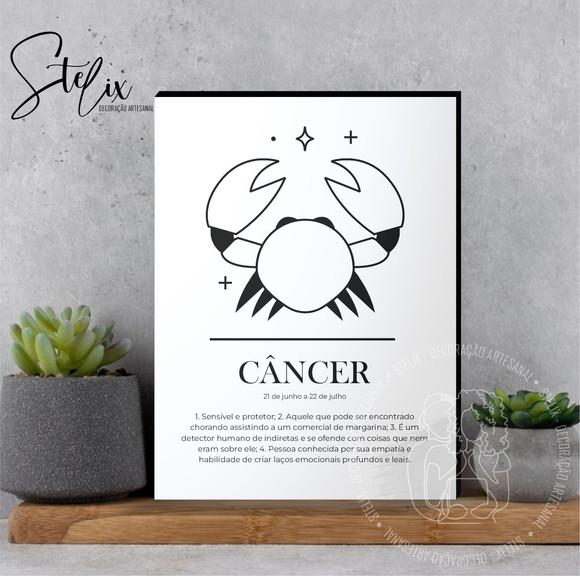 Quadro Significado dos Signo Câncer Presente para Canceriano