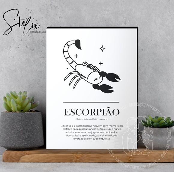 Quadro Significado dos Signo Escorpião Presente