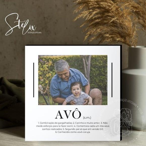 Quadro Personalizado Significado de Avô Presente para Avô