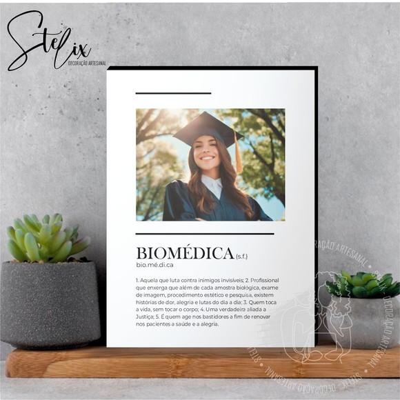 Quadro Significado de Biomédica Formatura Biomedicina
