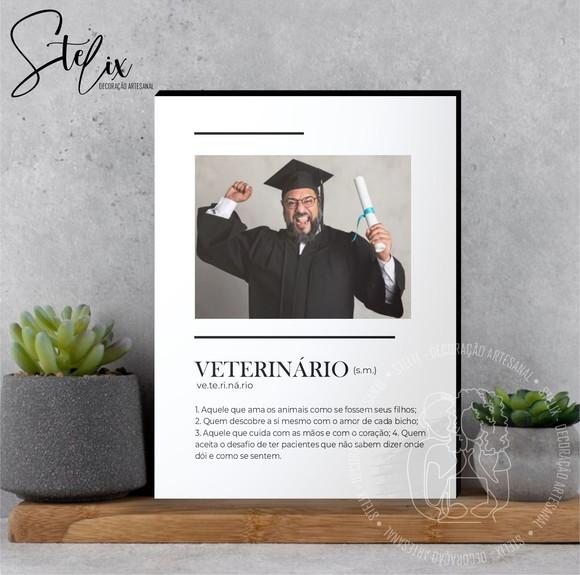 Quadro Significado de Veterinário Presente