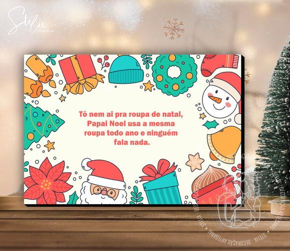Quadro Frases de Natal Família Presente Decoração Natalina