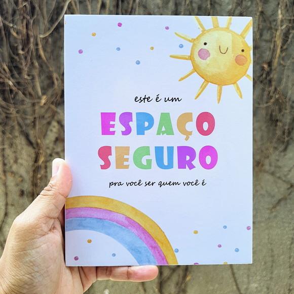 Quadro Decorativo Motivacional Espaço Seguro Psicologia