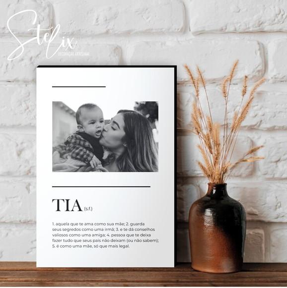Quadro Personalizado Significado de Tia Presente para Tia