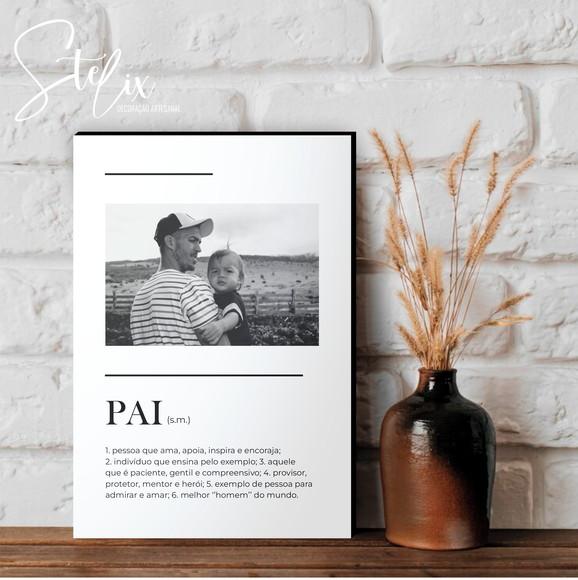 Quadro Personalizado Significado de Pai Presente para Pai